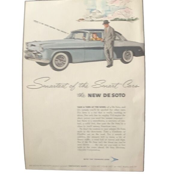 Vintage 1955 De Soto DeSoto Smartest of Smart Cars Ad Advertisement - Picture 2 of 4